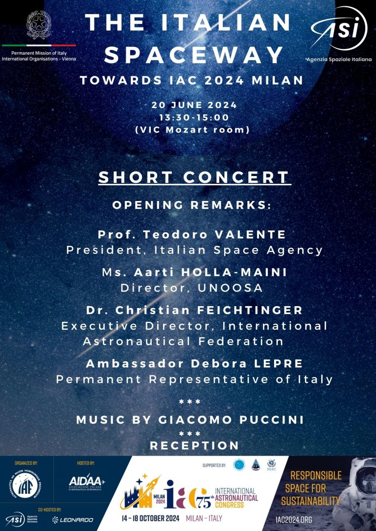 Flyer del side event “Towards IAC 2024 Milan”